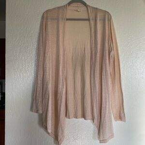 Elegant Cream Open-Front Cardigan